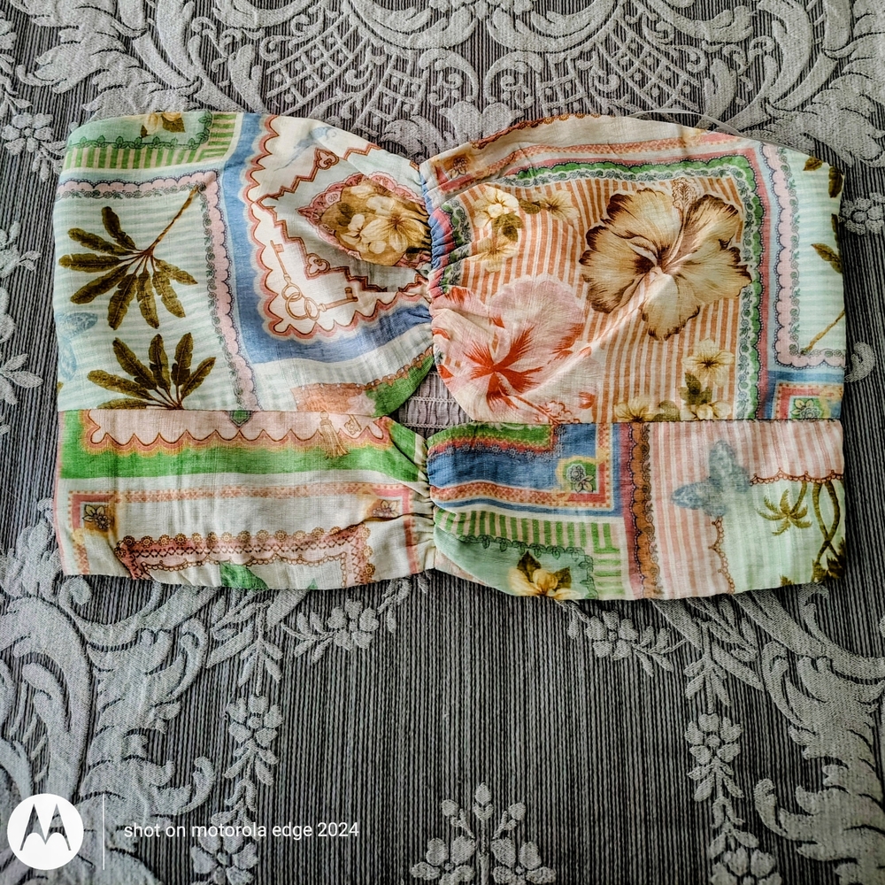 Floral Patchwork Tube Top